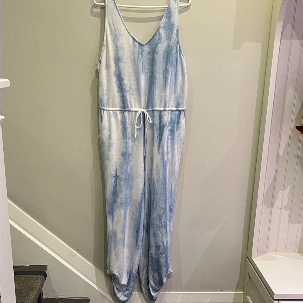 Skies are blue soft jumpsuit tie dye leisure wear comfortable size xl